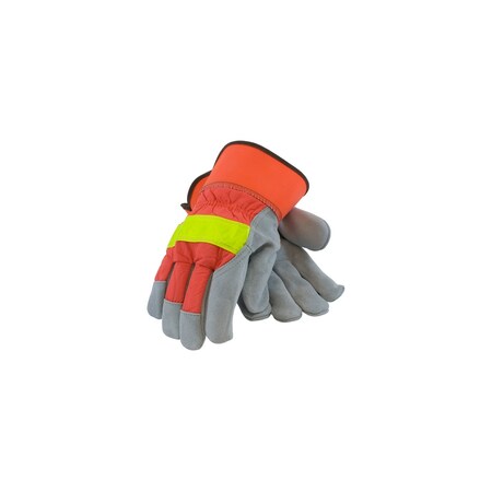Pip HI-VIS FABRIC, SELECT SHOULDERSPLIT LEATHER PALM, PK 120 125-7563/L
